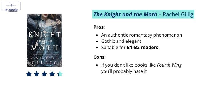 libros-de-romantasy-The-Knight-and-the-Moth-de-Rachel-Gillig